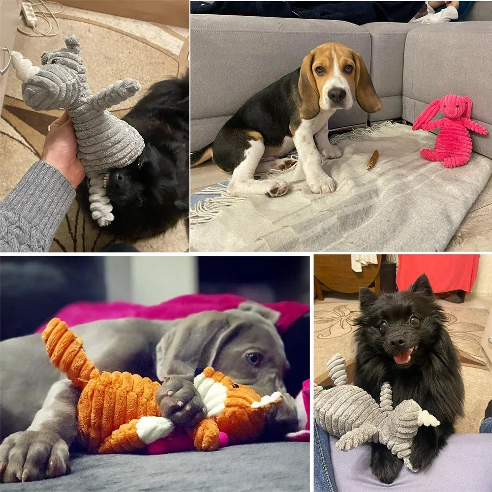 Plush Animal Squeaky Dog Toy – 17 Cute Styles, Bite Resistant