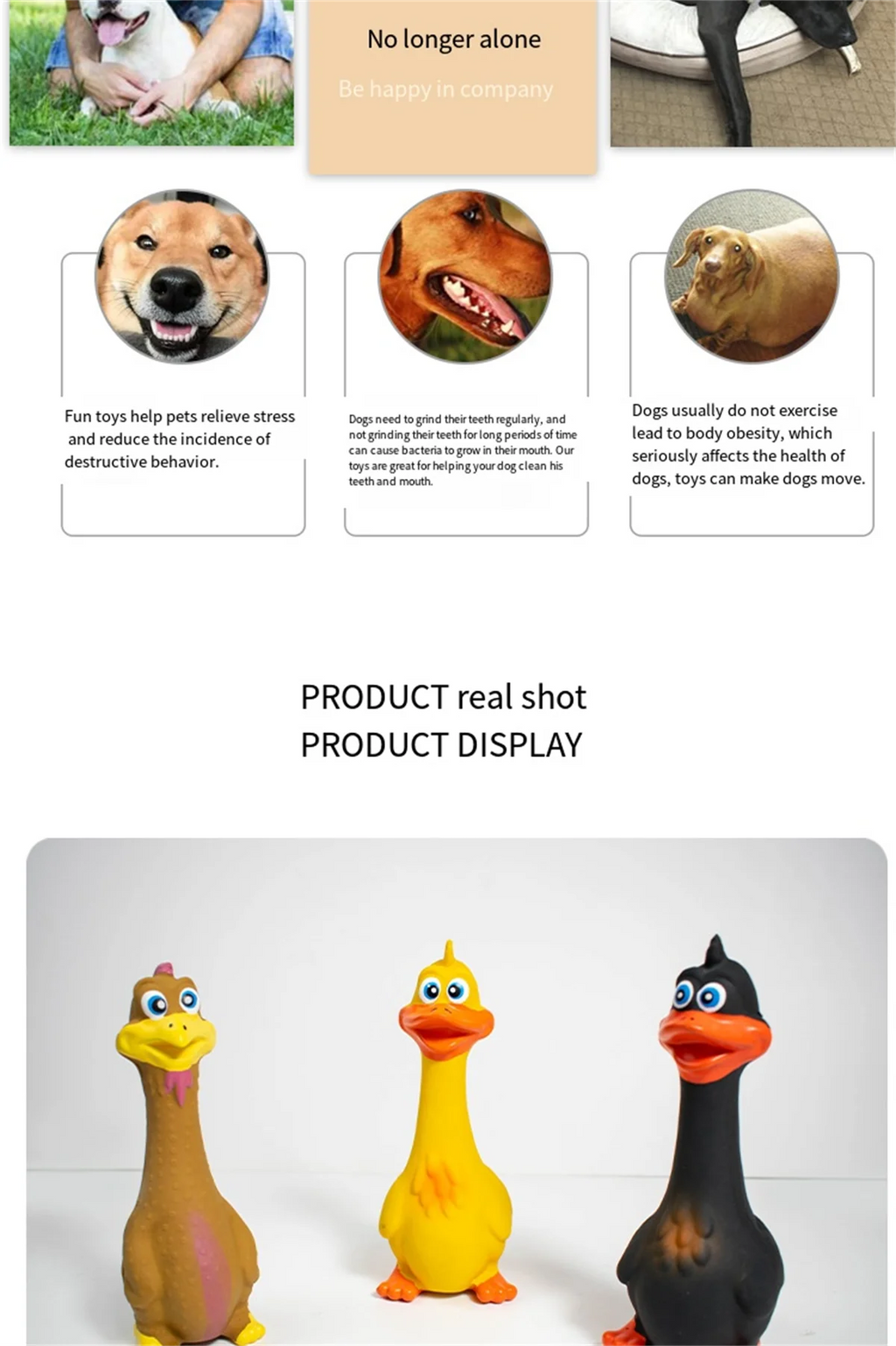Pets Dog Toys Screaming Chicken Squeeze Sound Toy Rubber Pig Duck Squeaky Chew Bite Resistant Toy Puppy Training Interactive