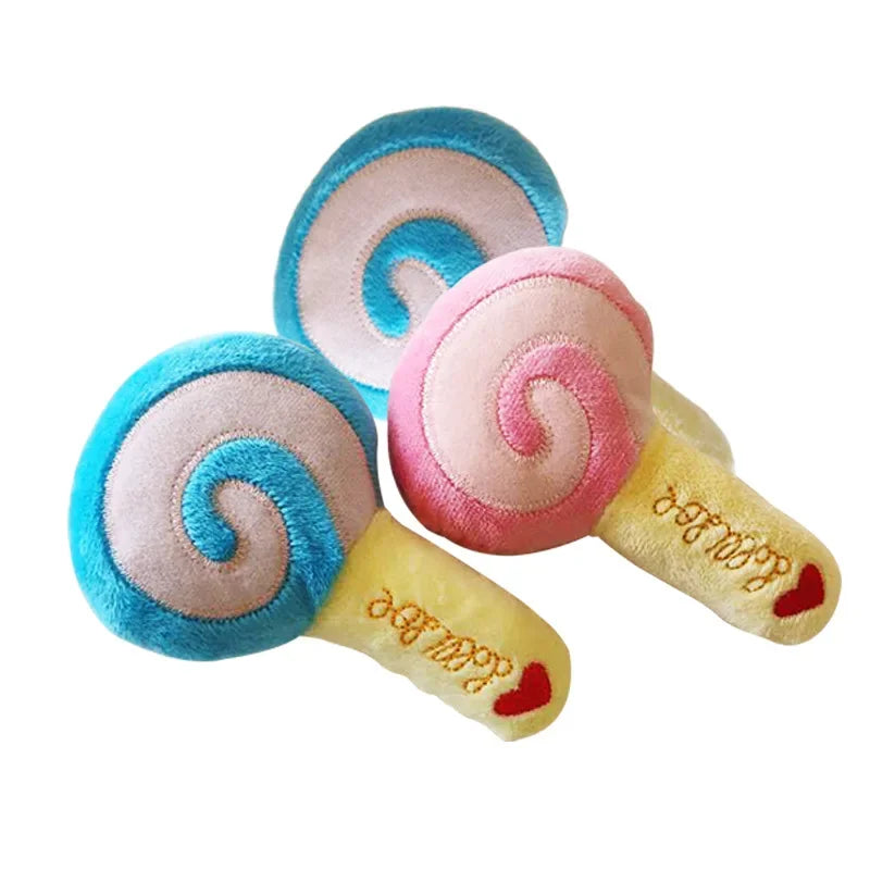 Puppy Dog Chew Toy Fruit Vegetable Chicken Drum Bone Squeak Toy for Cat Pets Plush Puzzle Dog Toys Stuffed Squeaking Pet Toy