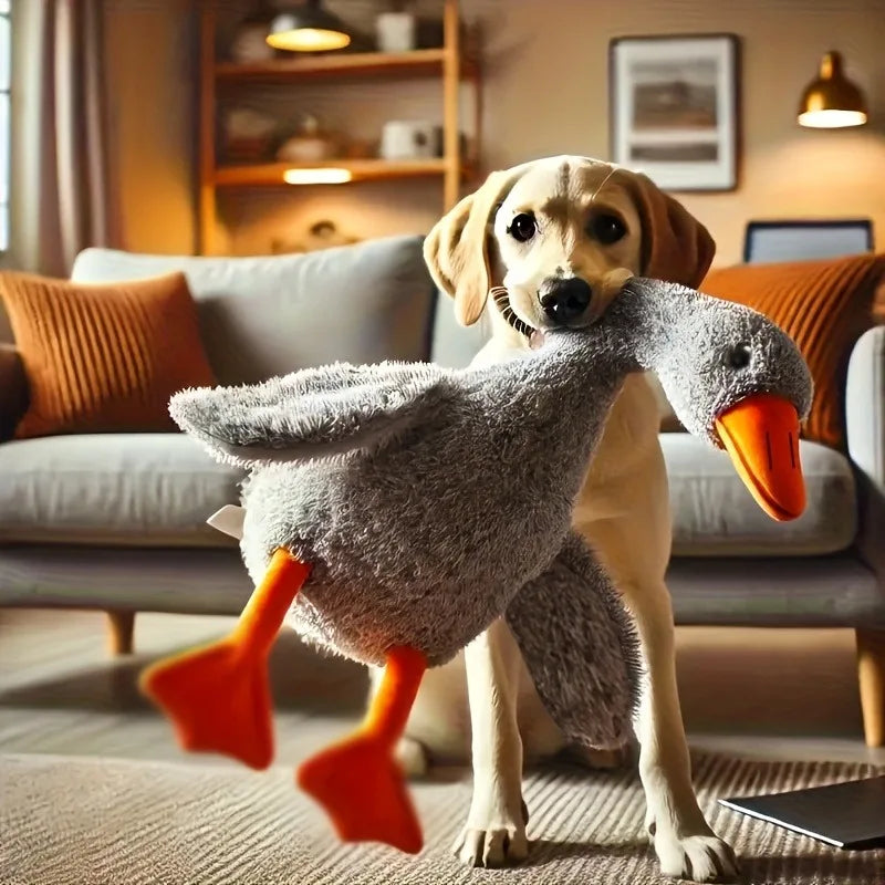 Giant Duck Plush Pet Toy – 50cm Anxiety-Relieving Companion for Cats & Dogs