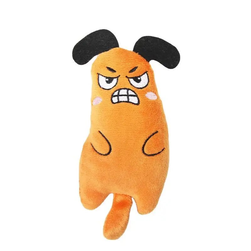 Catnip Plush Mouse Cat Toy – Embroidered Expressive Face, 6 Colors