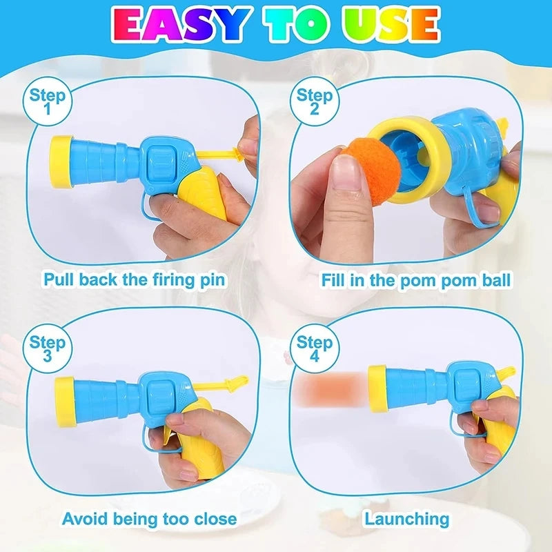 Cat Ball Launcher Toy – Interactive Shooting Gun with Plush Balls