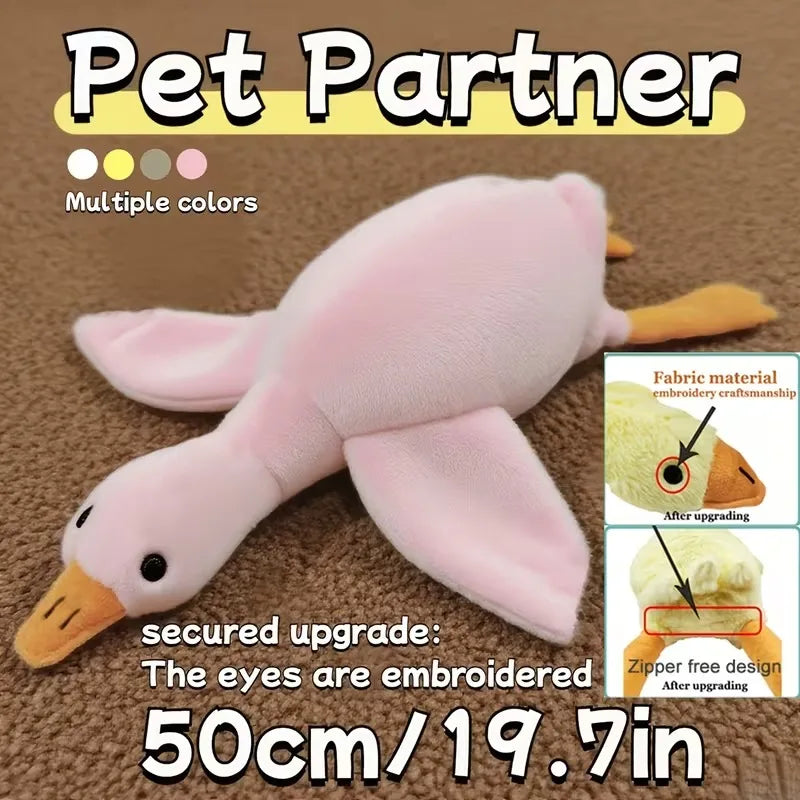 Giant Duck Plush Pet Toy – 50cm Anxiety-Relieving Companion for Cats & Dogs