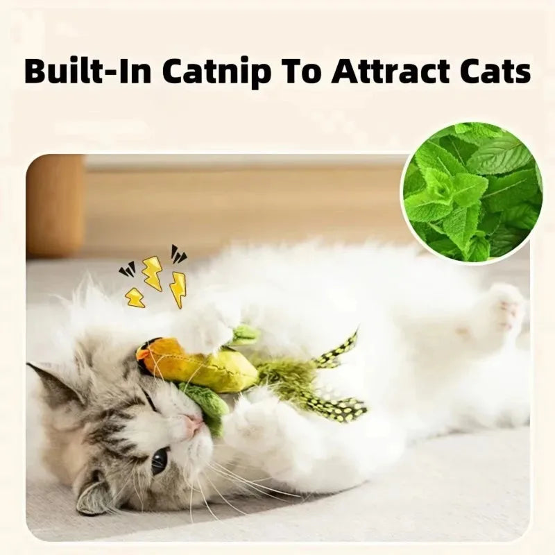 Bird Sound Elastic Rope Cat Toy – Interactive Scratch & Bite Relief