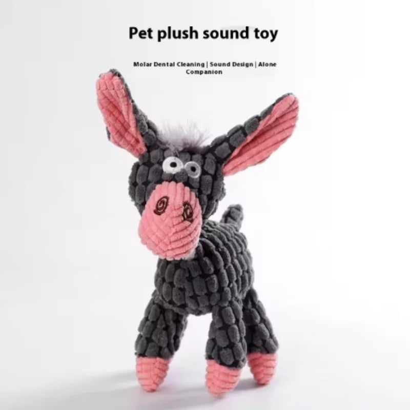 Cotton Rope Donkey Squeaky Pet Toy – Plush Bite & Training Toy for Dogs & Cats
