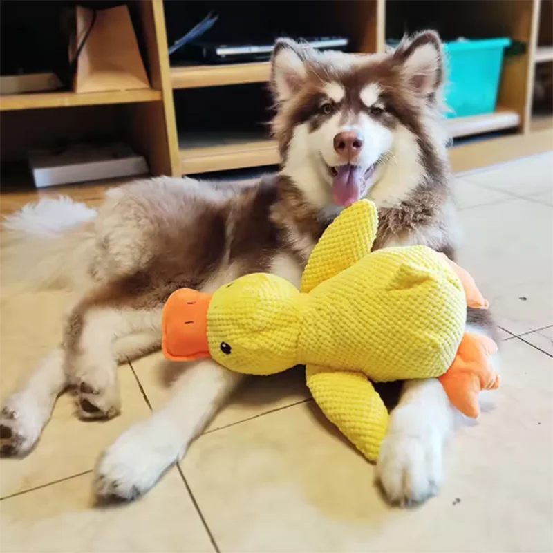 Dog Toy Stomping Duck Bite Resistant Grinding Teeth Cleaning Large Dog Interactive Entertainment Puppy Boredom Pet Plush Toy