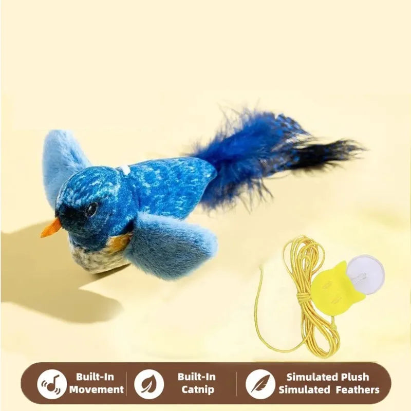 Bird Sound Elastic Rope Cat Toy – Interactive Scratch & Bite Relief