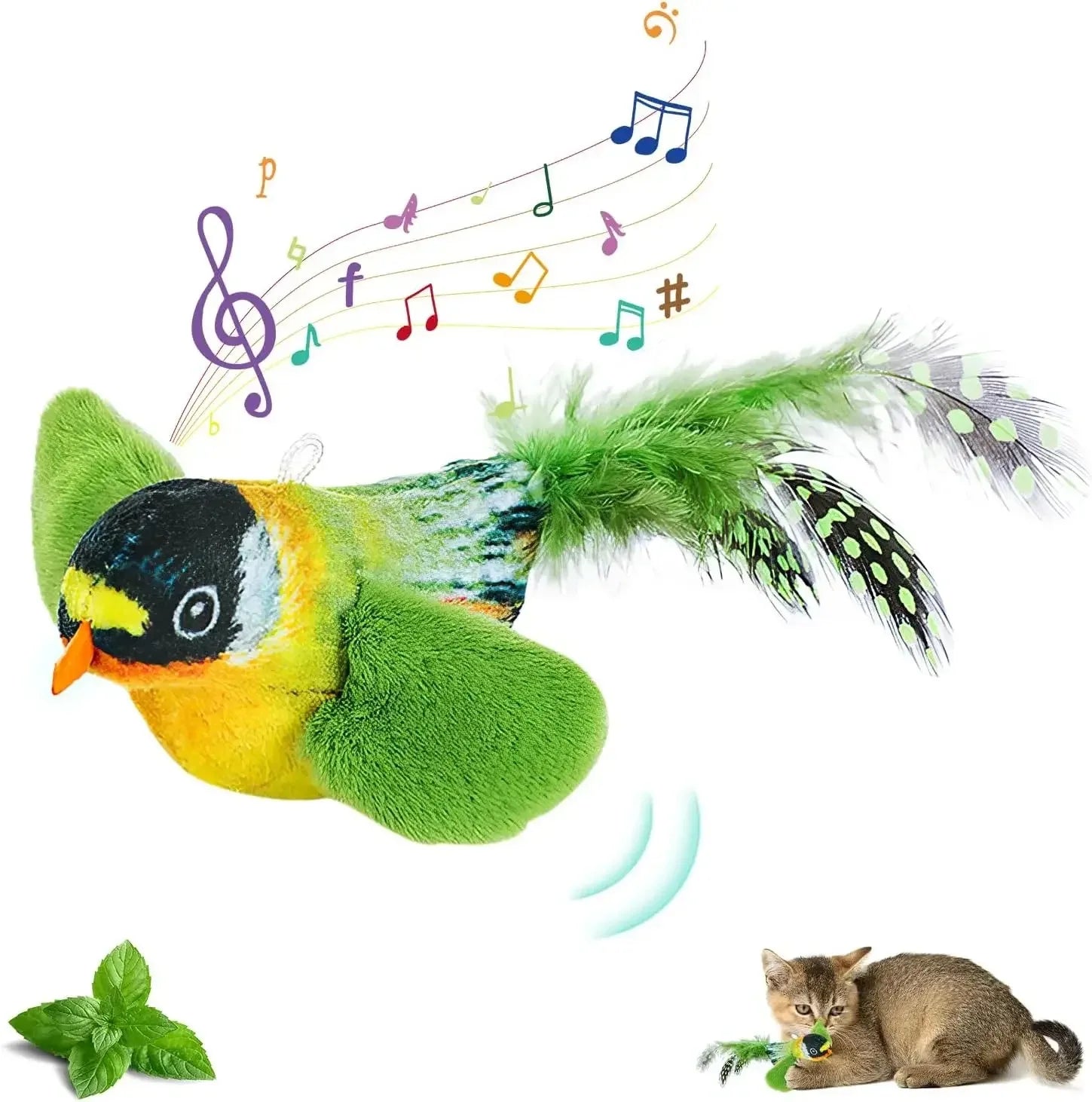 Bird Sound Elastic Rope Cat Toy – Interactive Scratch & Bite Relief