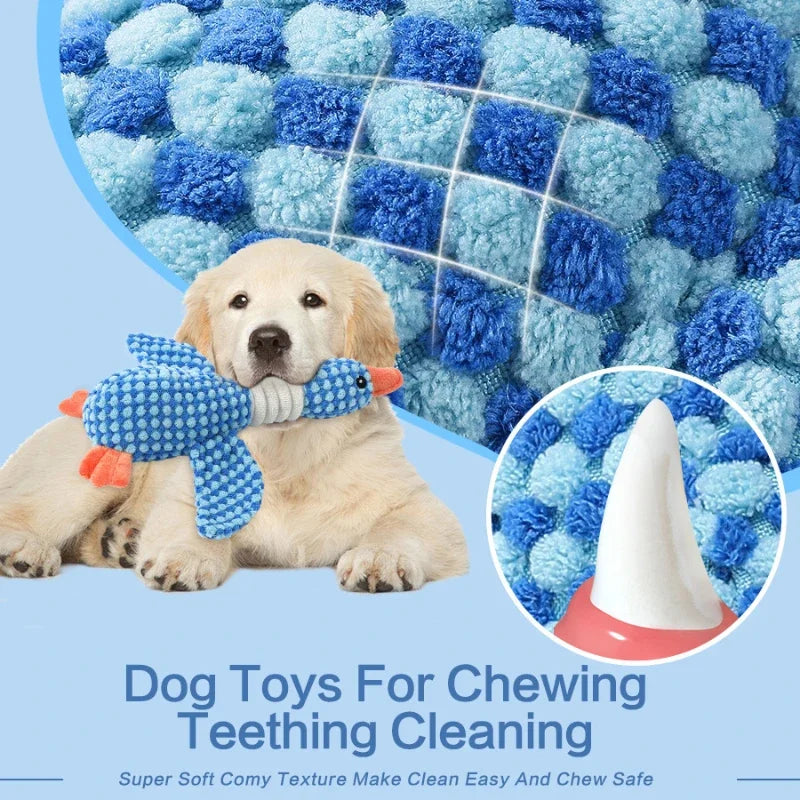 Dog Toys Plush Animal Toy Wild Goose Chewing Toy for Small Medium Large Dogs Cats Teeth Cleaning Toys Pet Squeak Toy for Puppy