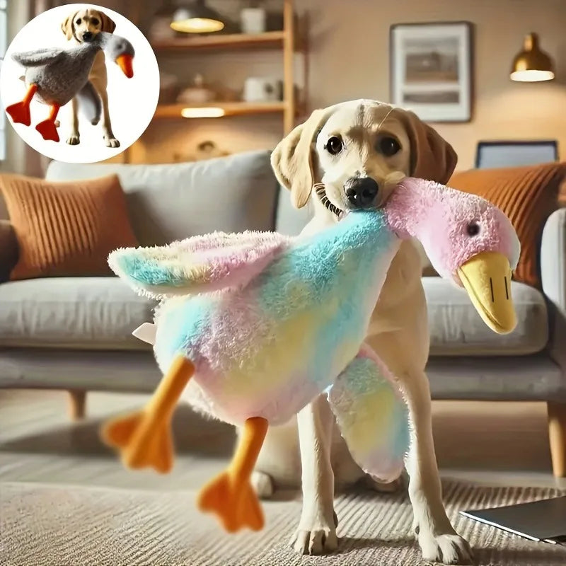 Giant Duck Plush Pet Toy – 50cm Anxiety-Relieving Companion for Cats & Dogs