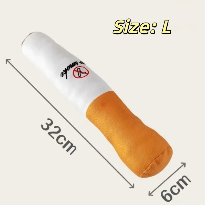 Funny Cigar Squeaky Dog Toy – Plush Chew & Molar Bite Toy