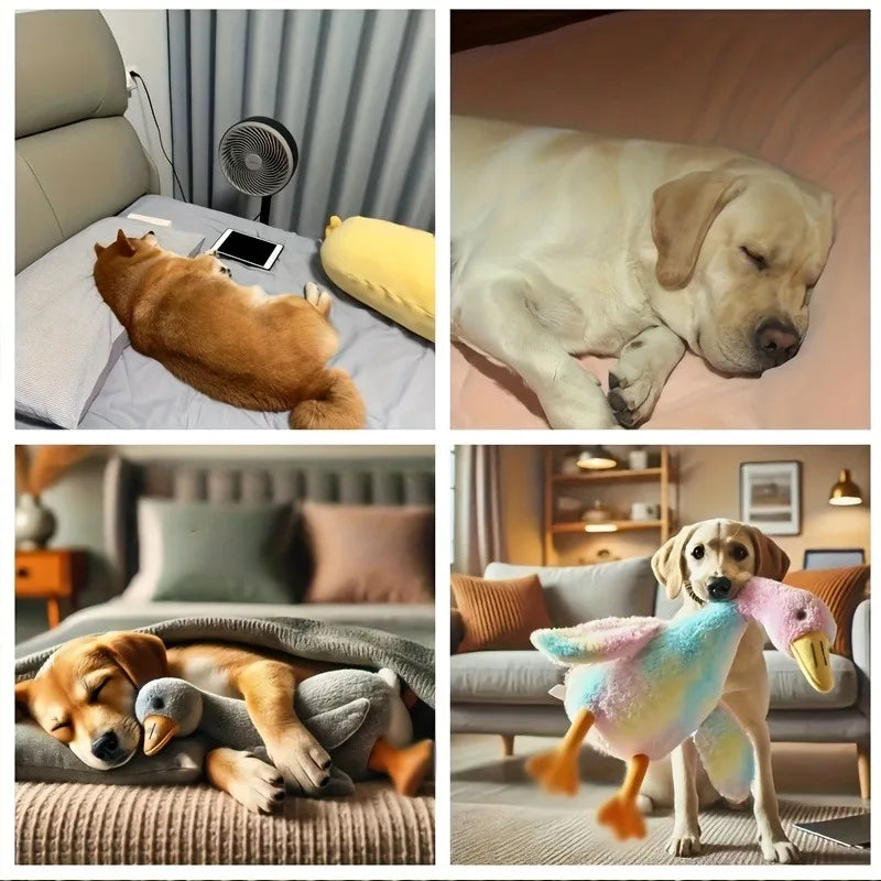 Giant Duck Plush Pet Toy – 50cm Anxiety-Relieving Companion for Cats & Dogs