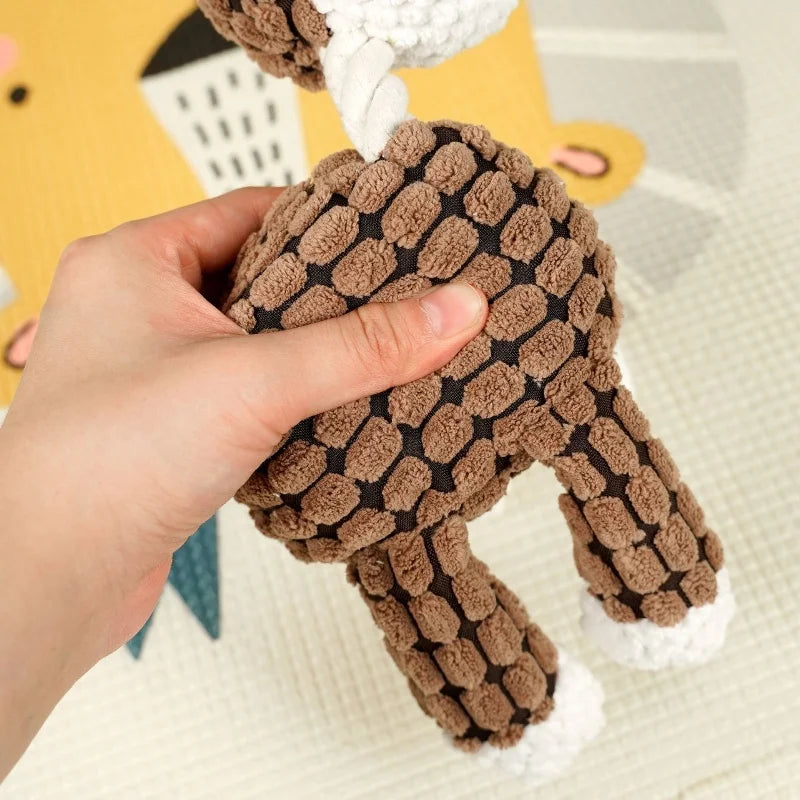 Cotton Rope Donkey Squeaky Pet Toy – Plush Bite & Training Toy for Dogs & Cats
