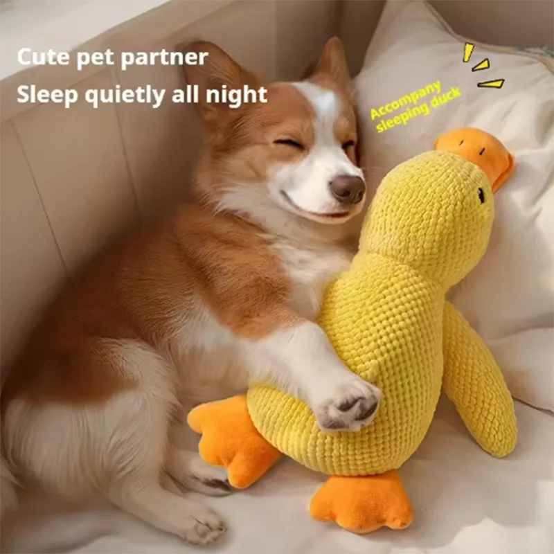 Dog Toy Stomping Duck Bite Resistant Grinding Teeth Cleaning Large Dog Interactive Entertainment Puppy Boredom Pet Plush Toy