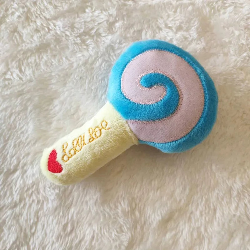 Puppy Dog Chew Toy Fruit Vegetable Chicken Drum Bone Squeak Toy for Cat Pets Plush Puzzle Dog Toys Stuffed Squeaking Pet Toy