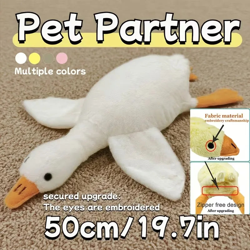 Giant Duck Plush Pet Toy – 50cm Anxiety-Relieving Companion for Cats & Dogs