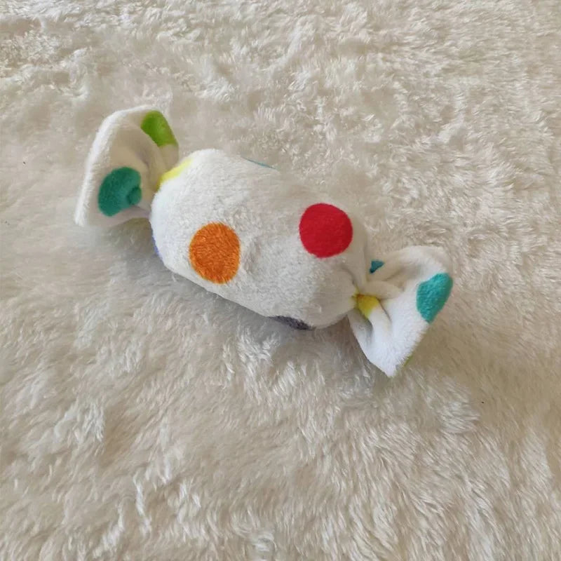 Puppy Dog Chew Toy Fruit Vegetable Chicken Drum Bone Squeak Toy for Cat Pets Plush Puzzle Dog Toys Stuffed Squeaking Pet Toy