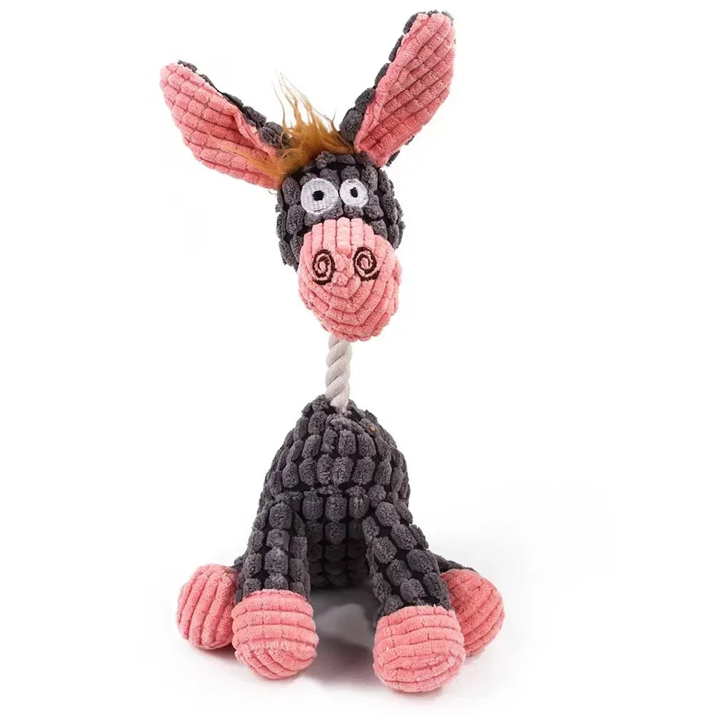 Plush Animal Squeaky Dog Toy – 17 Cute Styles, Bite Resistant