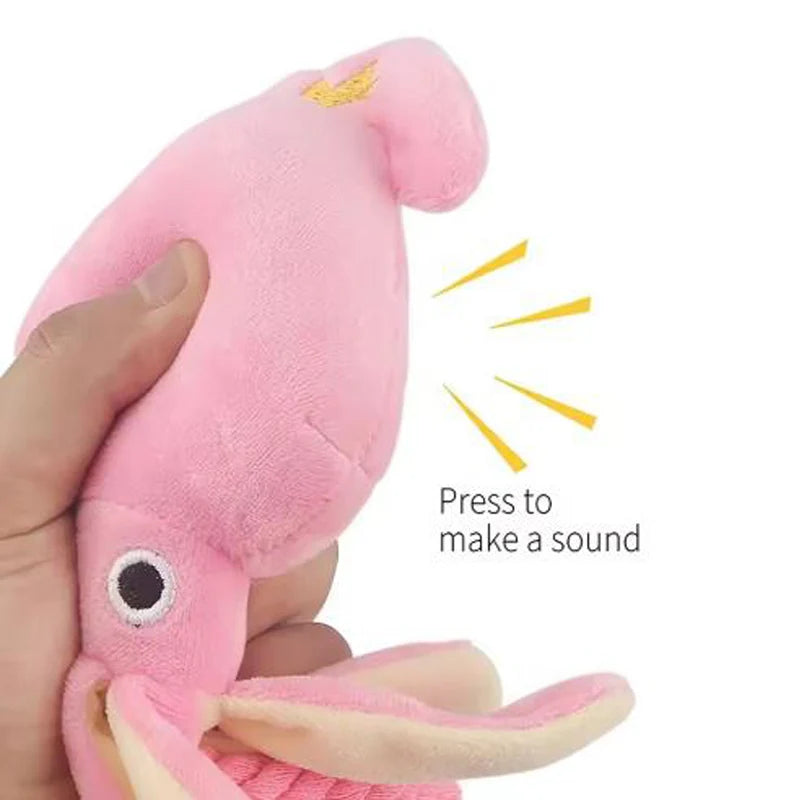Cotton Rope Octopus Squeaky Pet Toy – Durable Chew & Teeth Cleaning