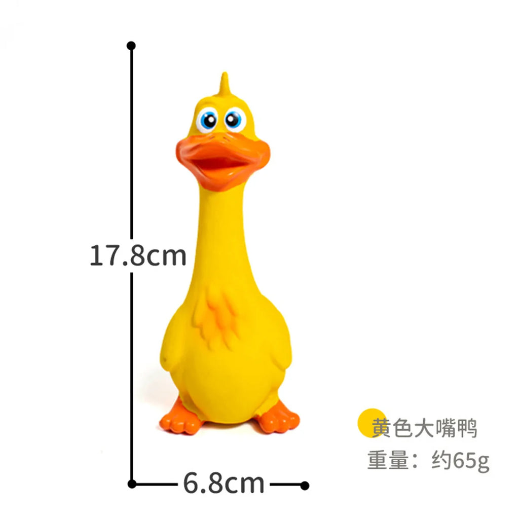 Pets Dog Toys Screaming Chicken Squeeze Sound Toy Rubber Pig Duck Squeaky Chew Bite Resistant Toy Puppy Training Interactive