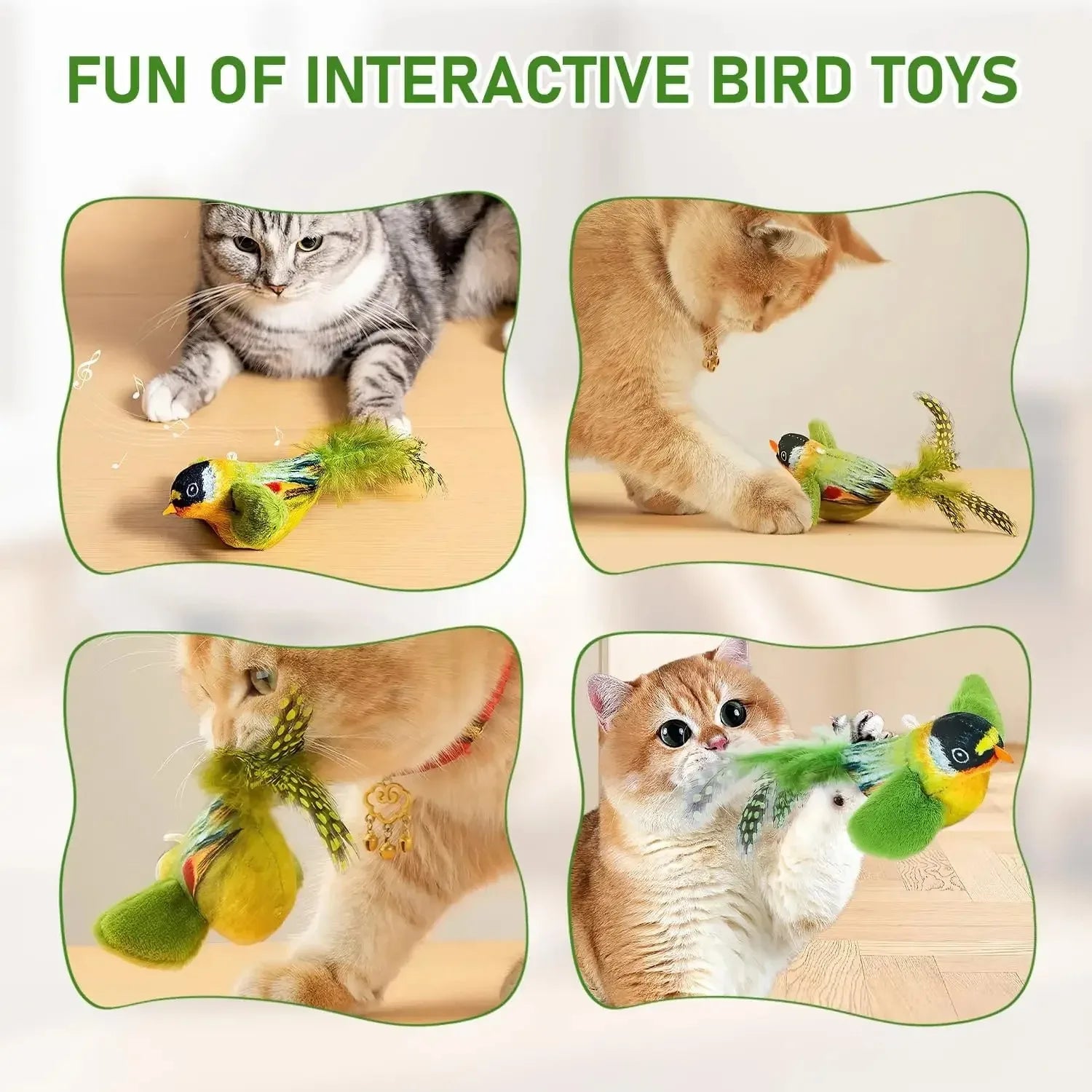 Bird Sound Elastic Rope Cat Toy – Interactive Scratch & Bite Relief