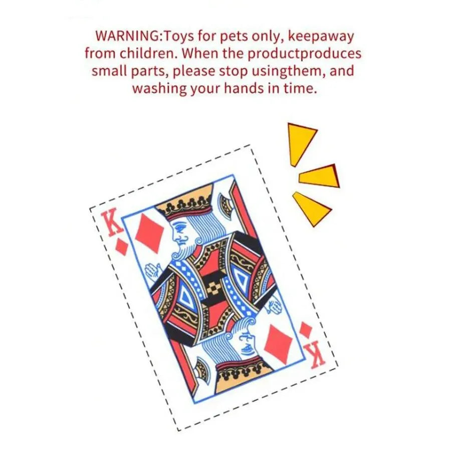 1pc Tearproof Pet Dog Sound Toy Simulated Squeaking Newspaper Playingcard K Q J Teeth Resistant Corgi Teddy Puppy Interactive