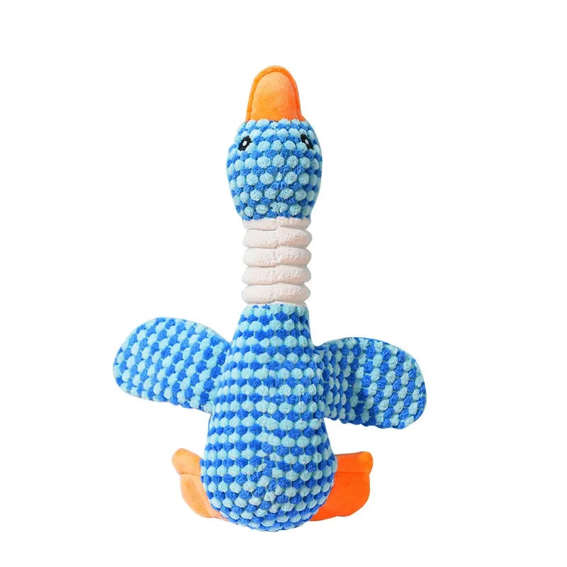 Plush Wild Goose Squeaky Dog Toy – Soft Chew & Teeth Cleaning