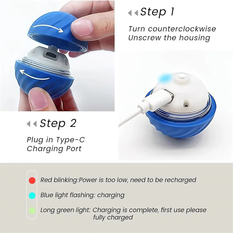 Smart Electronic Jumping Ball Pet Toy – USB Rechargeable, Auto-Moving