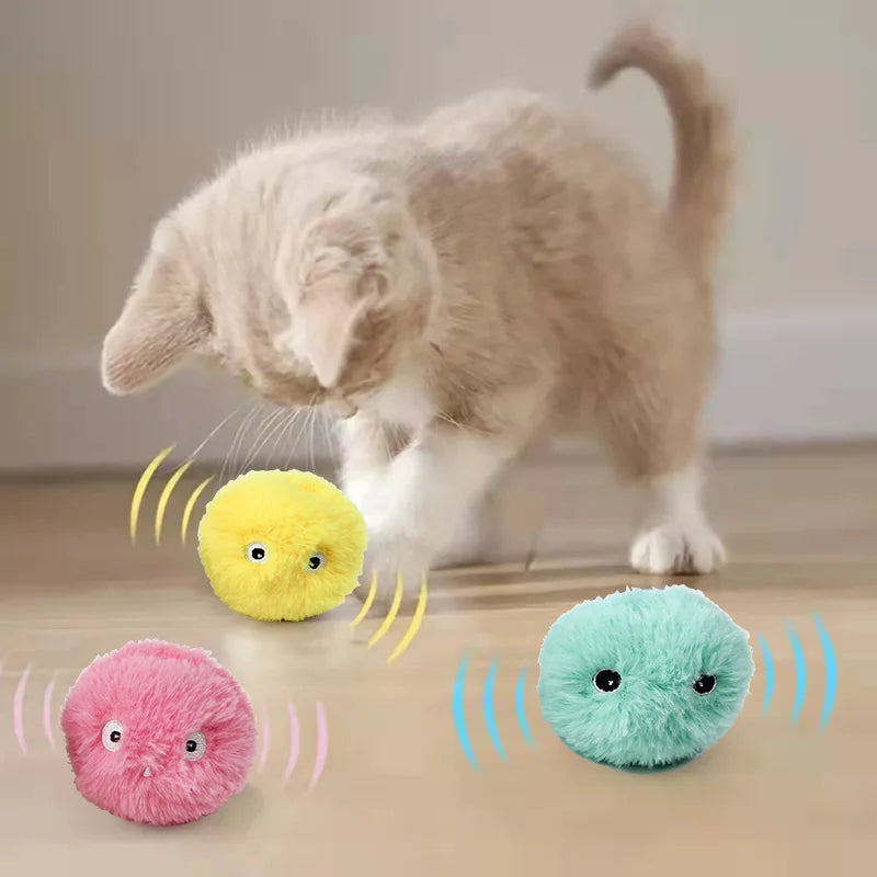 Smart Touch Cat Toy Ball – Catnip & Animal Sounds, 12 Colors