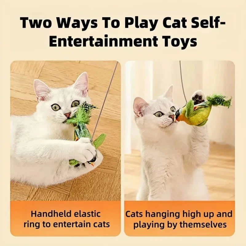 Bird Sound Elastic Rope Cat Toy – Interactive Scratch & Bite Relief
